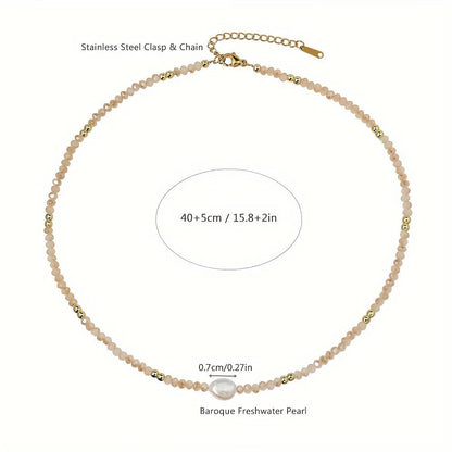 Elegant Pearl Necklace with Extender