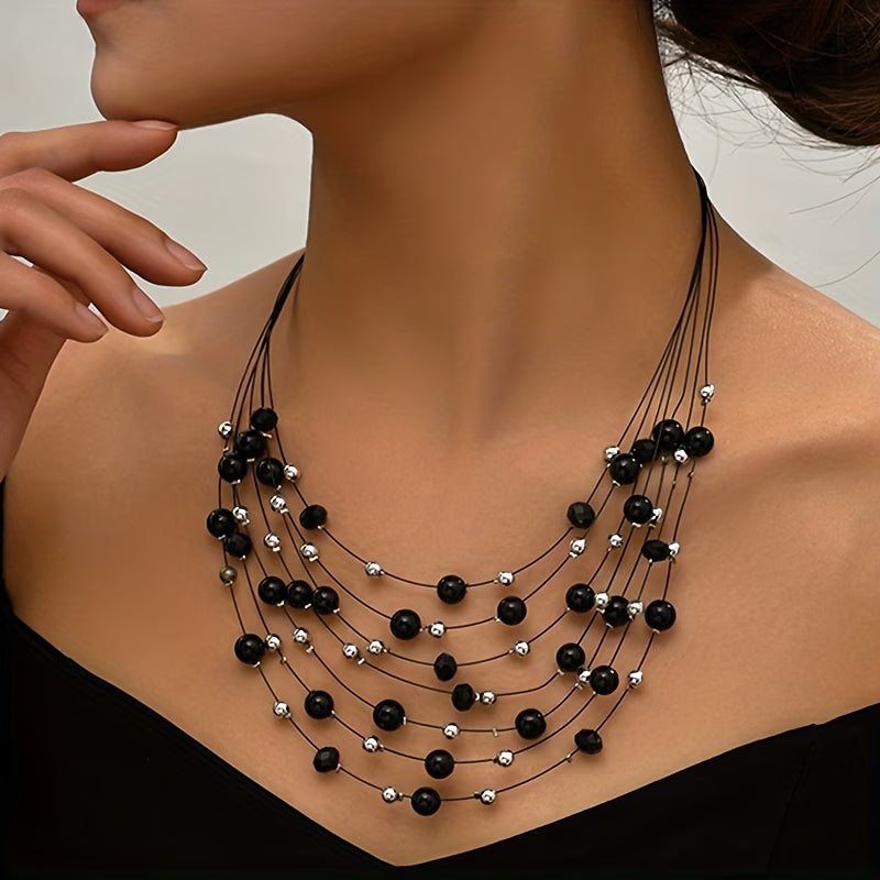 Elegant Multi-Layered Pearl Set