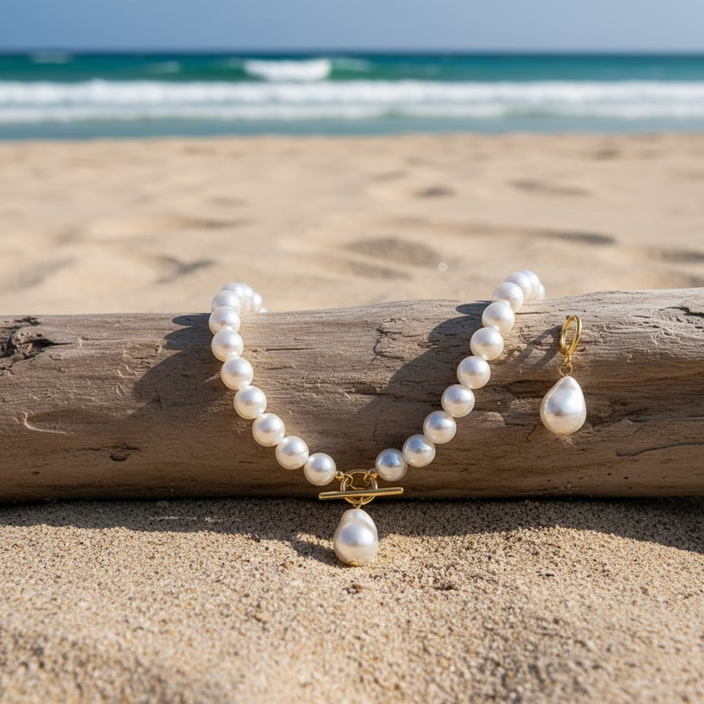 Elegant Vintage Pearl Necklace Set