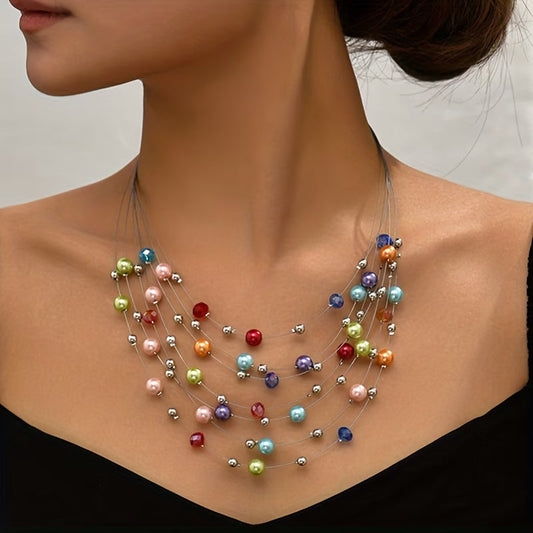 Elegant Multi-Layered Pearl Set