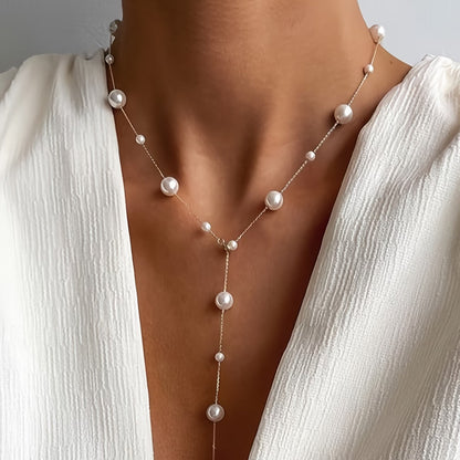 Sophisticated Pearl Drop Necklace