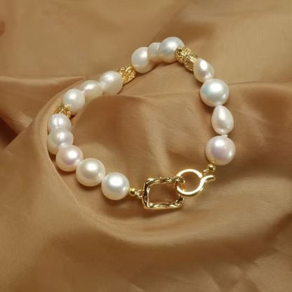 Sophisticated Baroque Pearl Bracelet