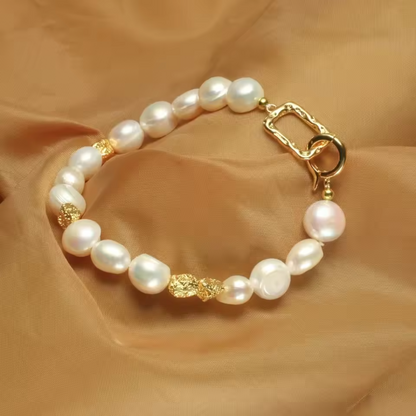 Sophisticated Baroque Pearl Bracelet