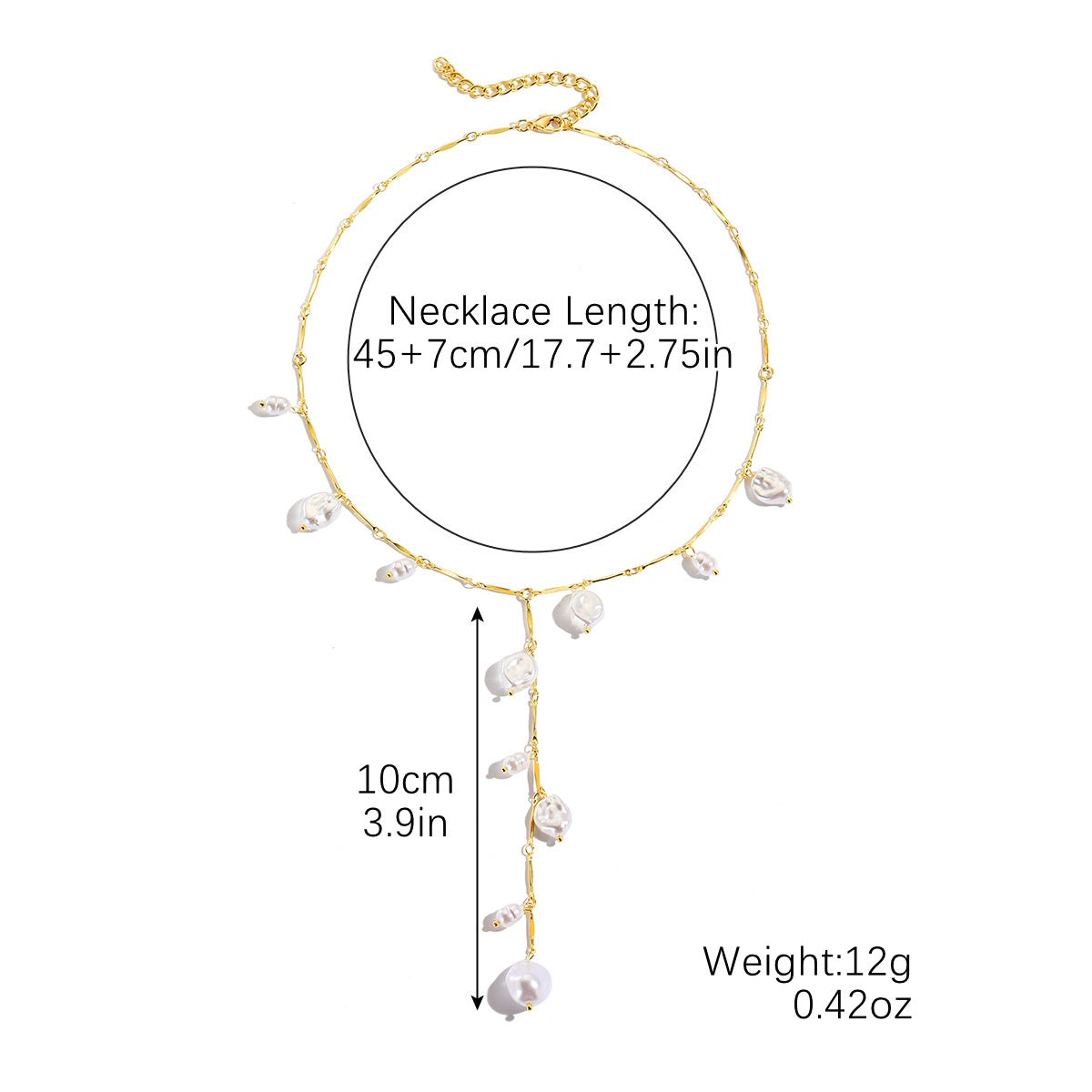 Elegant Pearl Waterfall Necklace