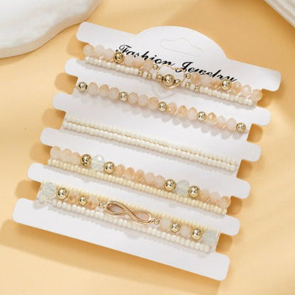 Elegant Pearl Stacking Bracelet Set