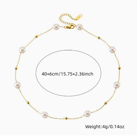 Elegant Pearl Chain Jewelry Set