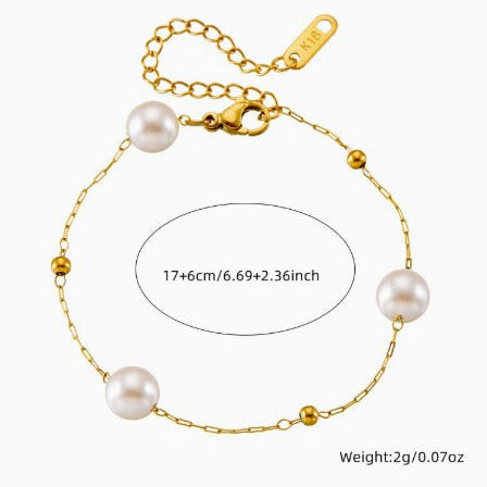 Elegant Pearl Chain Jewelry Set