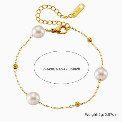 Elegant Pearl Chain Jewelry Set