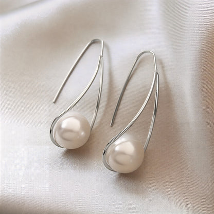 Elegant Pearl Drop Earrings