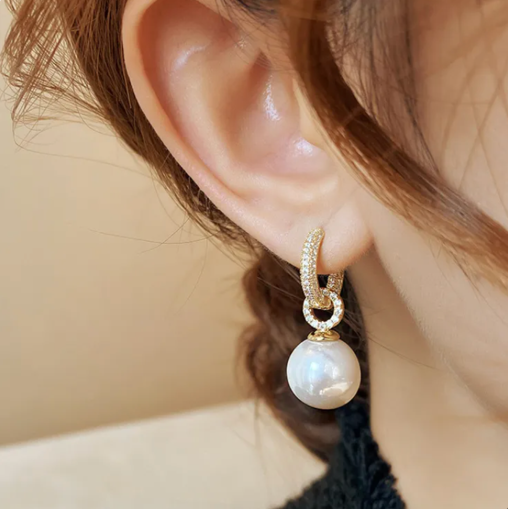 Elegant Pearl Drop Earrings