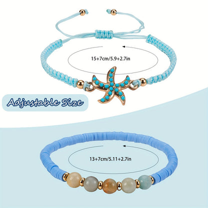 Elegant Pearl Coastal Bracelet Set