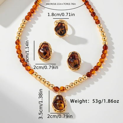 Sophisticated Golden Baroque Pearl Set