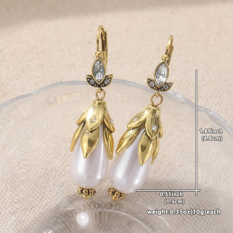 Elegant Vintage-Inspired Pearl Earrings