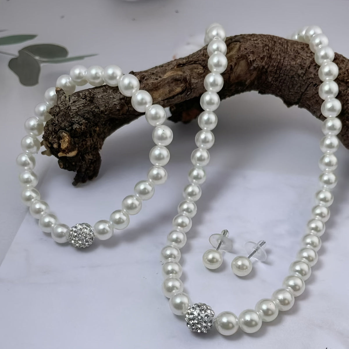 Elegant Faux Pearl Jewelry Set