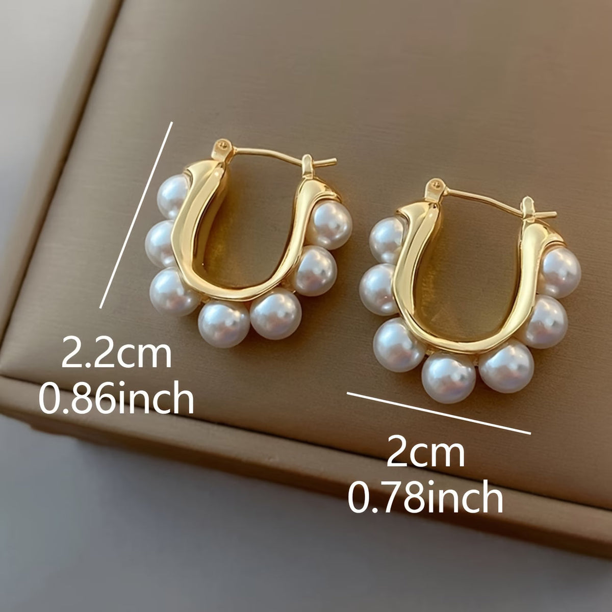 Sophisticated Clustered Pearl Hoop Earrings