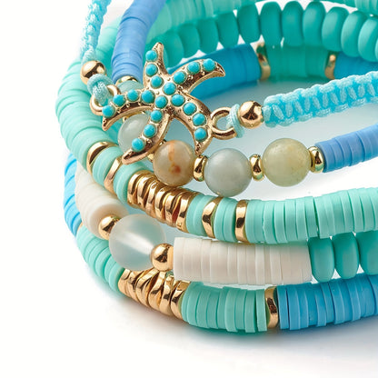 Elegant Pearl Coastal Bracelet Set