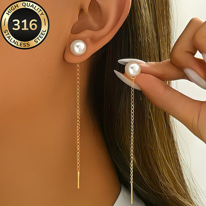 Elegant Pearl Drop Earrings