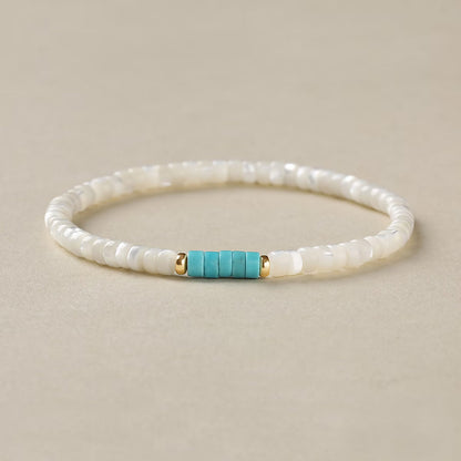 Elegant Turquoise Pearl Bracelet