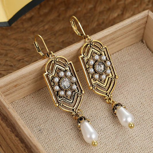 Elegant Vintage-Inspired Pearl Earrings