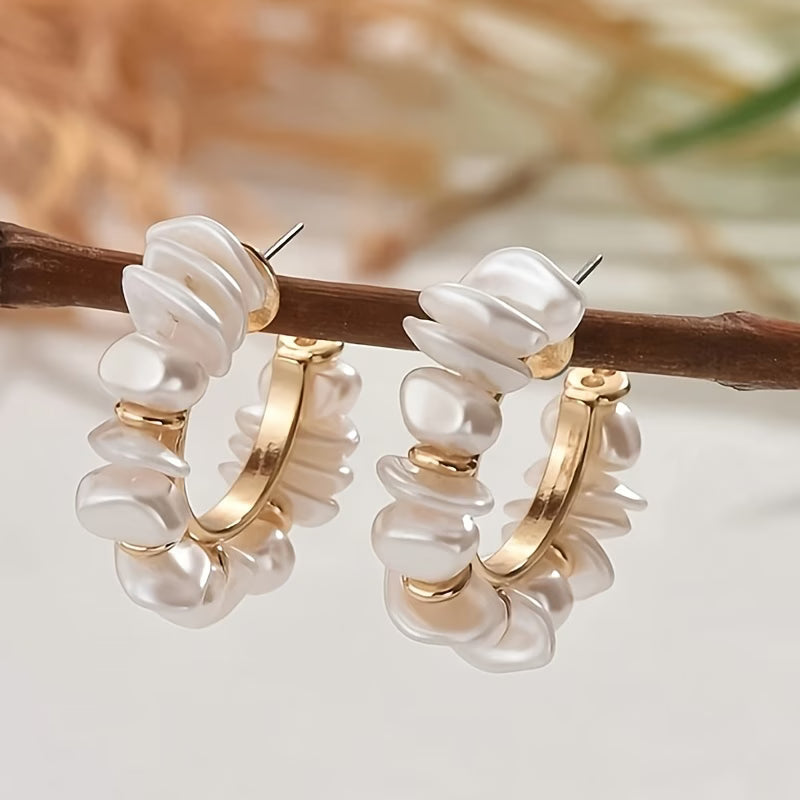 Elegant Chunky Pearl Earrings