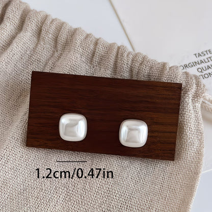 Elegant Square Pearl Earrings
