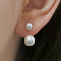 Elegant Double Pearl Statement Earrings
