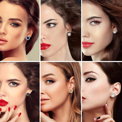 Elegant Pearl and Stone Clip Earrings