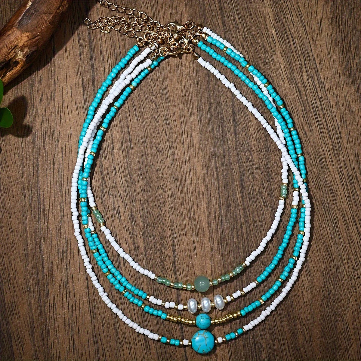Sophisticated Pearl and Turquoise Bracelet Set