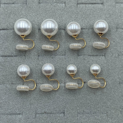Elegant Gold Spiral Pearl Earrings
