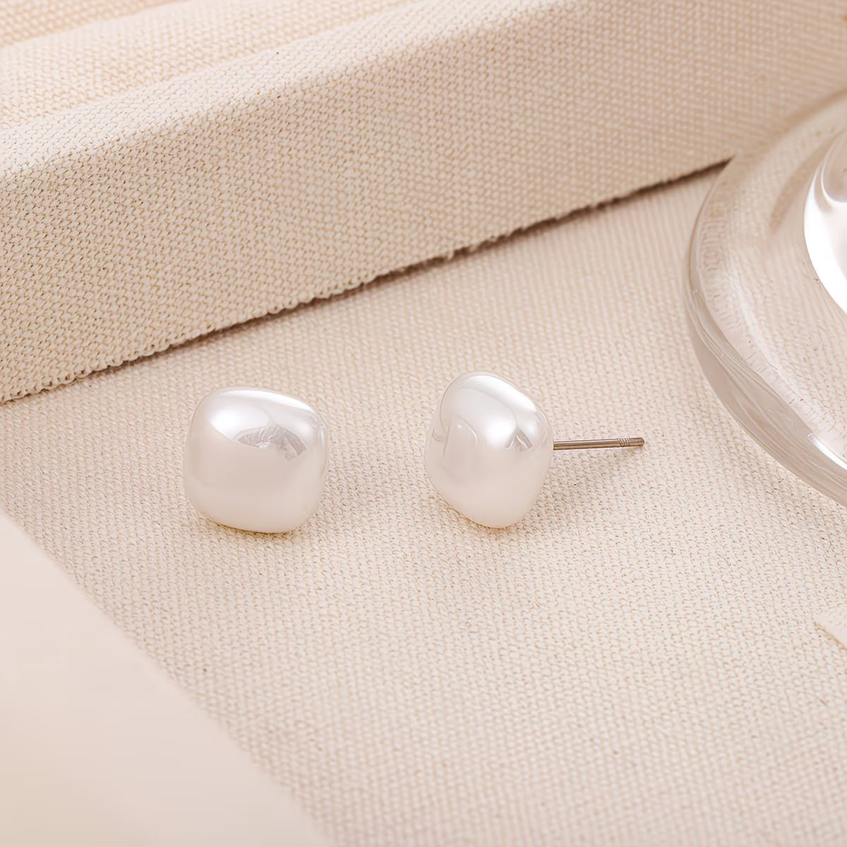 Elegant Square Pearl Earrings