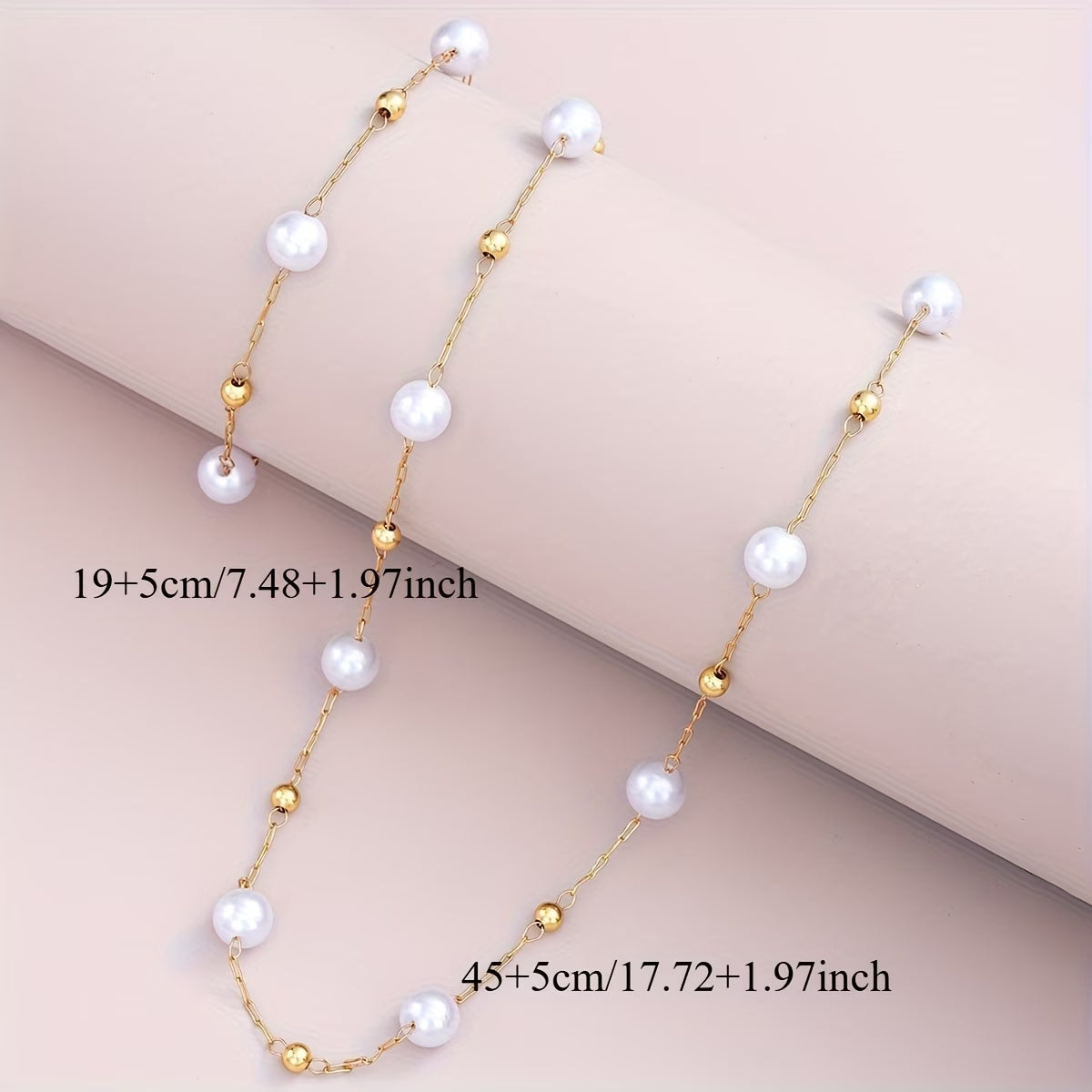 Elegant Pearl Chain Jewelry Set