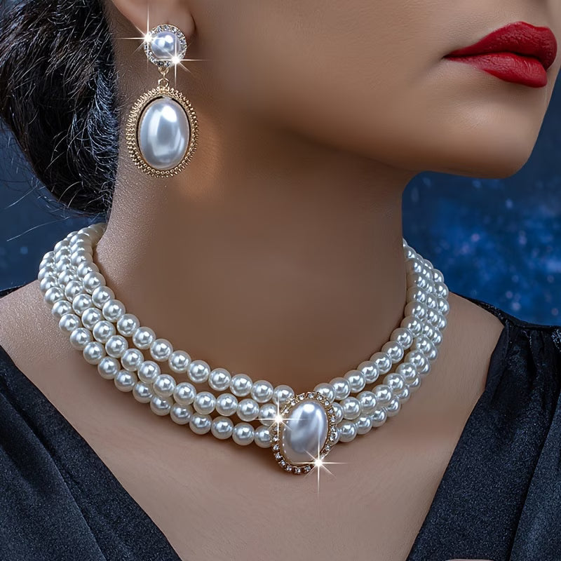 Timeless Pearl Strand Necklace Set