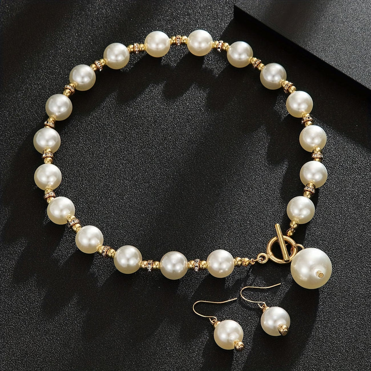 Elegant Chunky Pearl Necklace Set