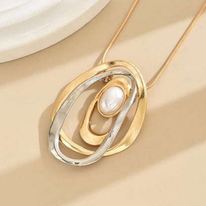 Elegant Pearl Cradle Necklace