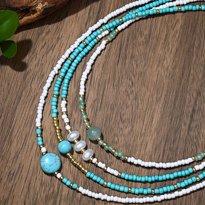Sophisticated Pearl and Turquoise Bracelet Set