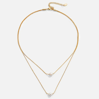 Elegant Layered Pearl Necklace