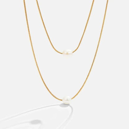 Elegant Layered Pearl Necklace