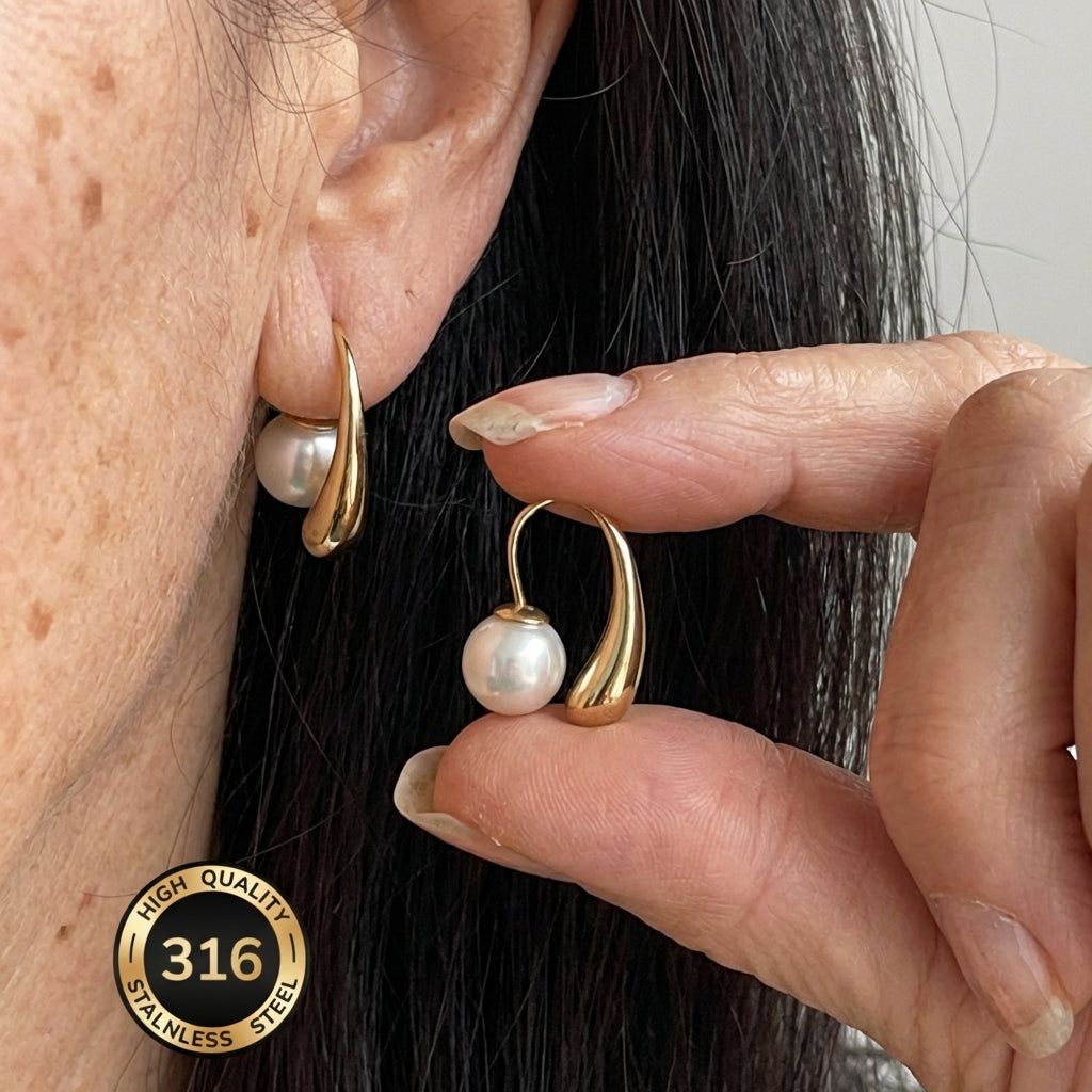 Elegant Pearl Drop Earrings