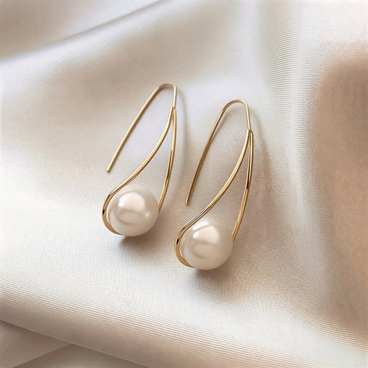 Elegant Pearl Drop Earrings