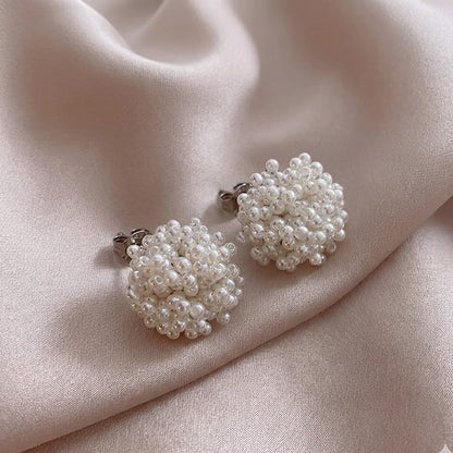 Sophisticated Pearl Inlaid Earrings